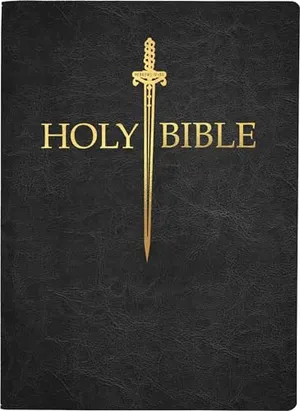 Book Cover: KJV Sword Bible, Large Print, Black Genuine Leather, Thumb Index: (Red Letter, Premium Cowhide, 1611 Version) (King James Version Sword Bible)