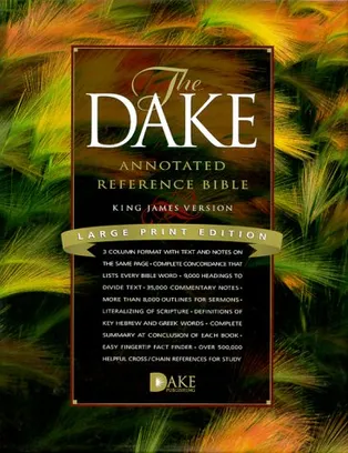 Book Cover: Dake Annotated Reference Bible-KJV-Large Print