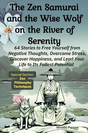Book Cover: The Zen Samurai and the Wise Wolf on the River of Serenity: 64 Stories to Free Yourself from Negative Thoughts, Overcome Stress, Discover Happiness, ... Special Section “Zen Philosophy Techniques”