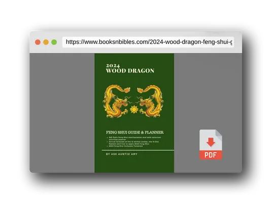 PDF Preview of the book 2024 Wood Dragon Feng Shui Guide and Planner