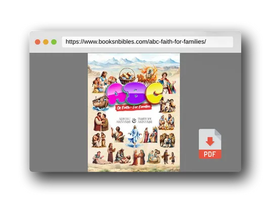 PDF Preview of the book ABC OF FAITH FOR FAMILIES