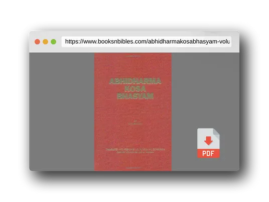 PDF Preview of the book Abhidharmakosabhasyam, 4 Volume Set (English, French and Sanskrit Edition)