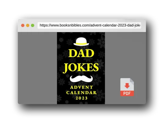PDF Preview of the book Advent Calendar 2023: Dad Jokes: Christmas Countdown with 3 Funny Jokes per Day for Him
