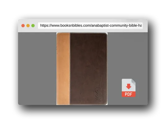 PDF Preview of the book Anabaptist Community Bible: Hardcover Edition