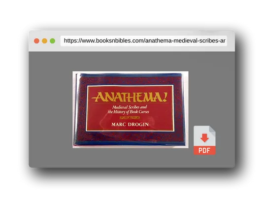 PDF Preview of the book Anathema!: Medieval scribes and the history of book curses