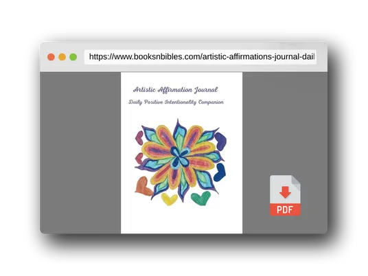 PDF Preview of the book Artistic Affirmations Journal: A Daily Companion for Positive Intentionality