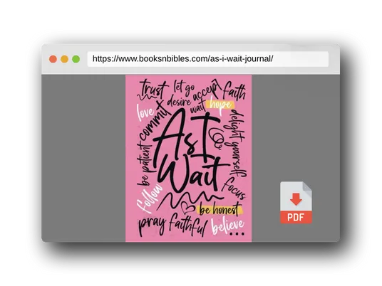 PDF Preview of the book As I Wait Journal