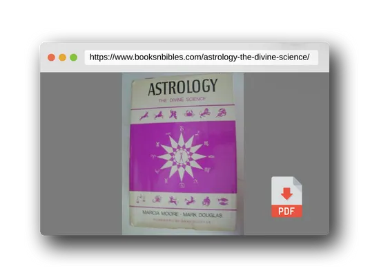 PDF Preview of the book Astrology the Divine Science