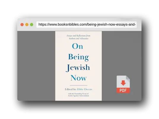 PDF Preview of the book On Being Jewish Now: Essays and Reflections from Authors and Advocates
