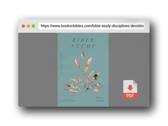 PDF Preview of the book Bible Study (Disciplines of Devotion)