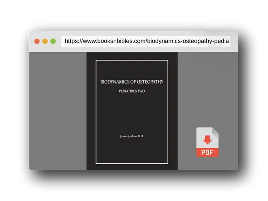 PDF Preview of the book Biodynamics of Osteopathy Pediatrics Two