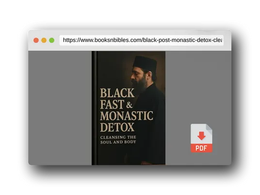 PDF Preview of the book Black Post & Monastic Detox : cleansing the body and soul