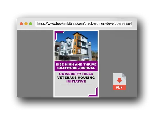 PDF Preview of the book Black Women Developers Rise High and Thrive Gratitude Journal (Customized; 120 Pages): For University Hills Veterans Housing Initiative