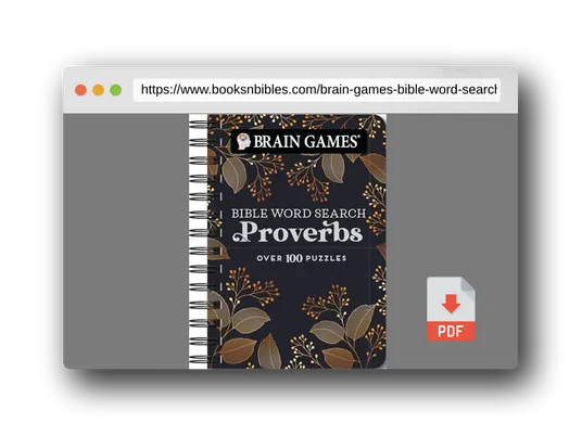 PDF Preview of the book Brain Games - To Go - Bible Word Search: Proverbs