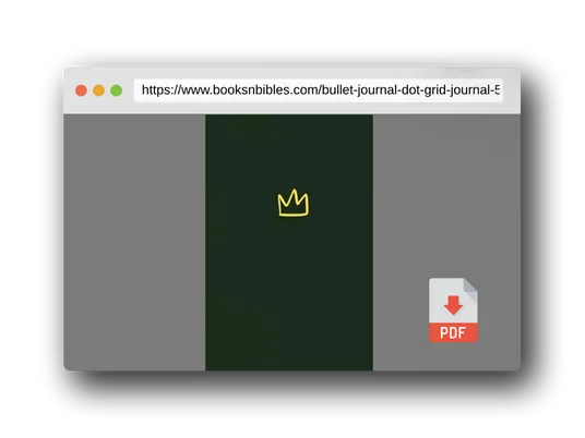 PDF Preview of the book Bullet Journal, Dot Grid Journal, 5.5in x 8.5in Planner | 185 sheets/370 pages | 88-105gsm