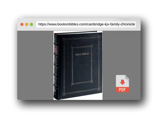 PDF Preview of the book Cambridge KJV Family Chronicle Bible, Black Calfskin Leather over Boards, with illustrations by Gustave Doré
