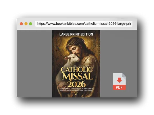 PDF Preview of the book Catholic Missal 2026 | Large Print: Daily Gospels and Complete Mass Readings with Monthly Devotionals to Walk with Christ