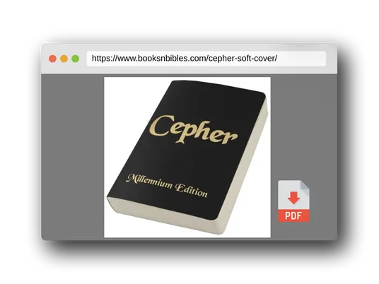 PDF Preview of the book Cepher - Soft Cover
