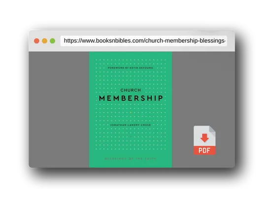 PDF Preview of the book Church Membership (Blessings of the Faith)