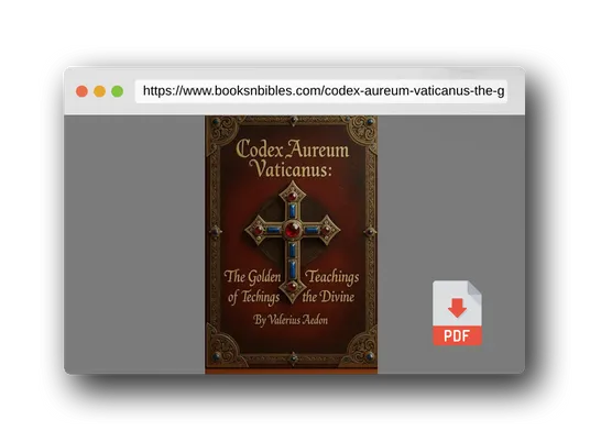 PDF Preview of the book Codex Aureum Vaticanus The Golden Teachings of the Divine