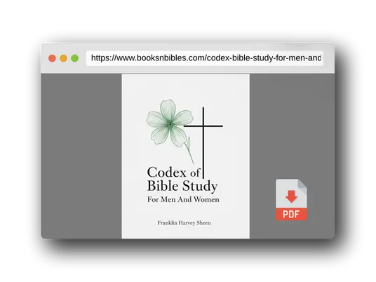 PDF Preview of the book Codex of Bible Study For Men And Women