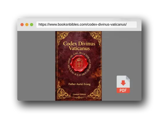 PDF Preview of the book Codex Divinus Vaticanus