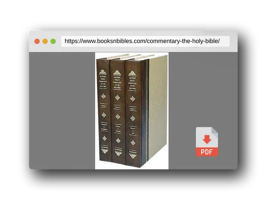 PDF Preview of the book A Commentary on the Holy Bible