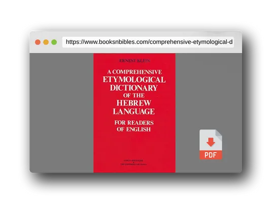 PDF Preview of the book A Comprehensive Etymological Dictionary of the Hebrew Language for Readers of English (Hebrew Edition) (English and Hebrew Edition)