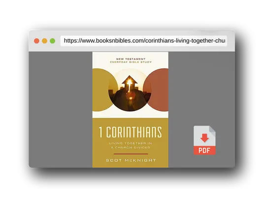 PDF Preview of the book 1 Corinthians: Living Together in a Church Divided (New Testament Everyday Bible Study Series)