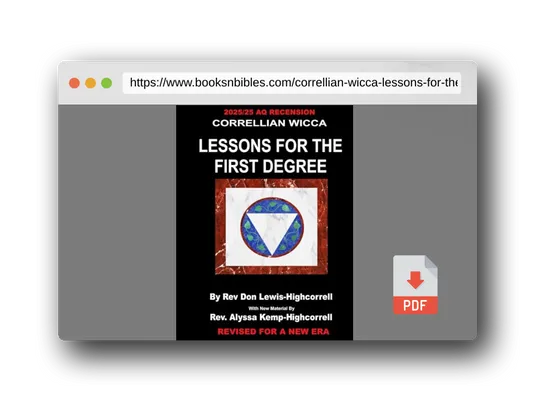 PDF Preview of the book Correllian Wicca: Lessons For The First Degree 2025