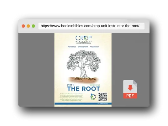PDF Preview of the book CROP Unit 1: Instructor: The Root