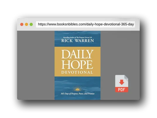 PDF Preview of the book Daily Hope Devotional: 365 Days of Purpose, Peace, and Promise