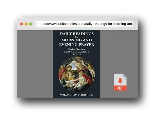 PDF Preview of the book Daily Readings for Morning and Evening Prayer: Divine Worship North American Edition - RSV-CE