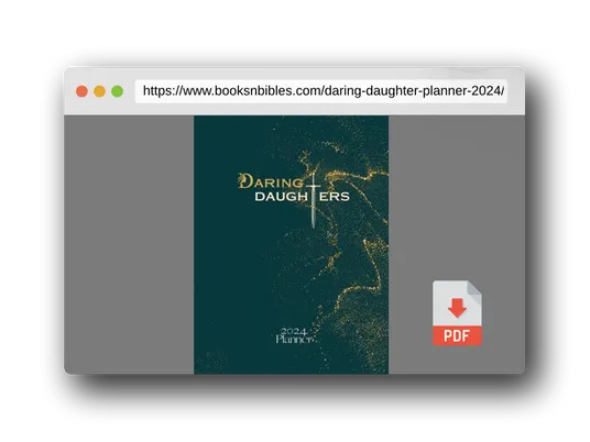 PDF Preview of the book Daring Daughter Planner 2024