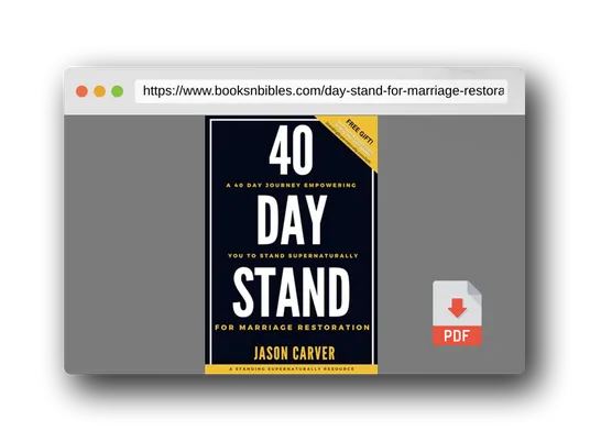 PDF Preview of the book 40 DAY STAND FOR MARRIAGE RESTORATION: A 40-DAY JOURNEY EMPOWERING YOU TO STAND SUPERNATURALLY FOR MARRIAGE RESTORATION