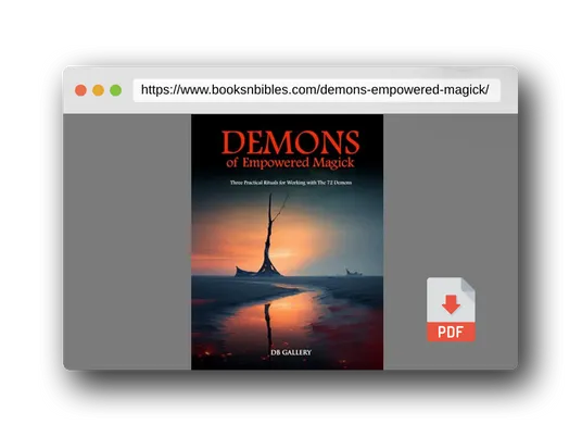 PDF Preview of the book Demons of Empowered Magick