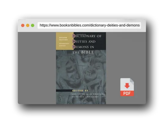 PDF Preview of the book Dictionary of Deities and Demons in the Bible, Second Edition