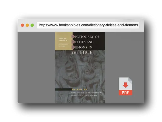 PDF Preview of the book Dictionary of Deities and Demons in the Bible: Second Extensively Revised Edition