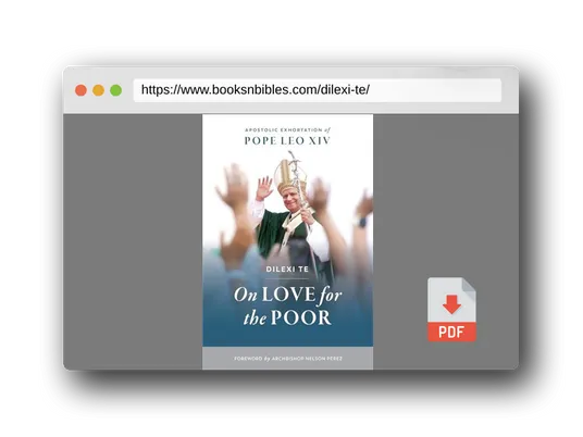 PDF Preview of the book Dilexi te