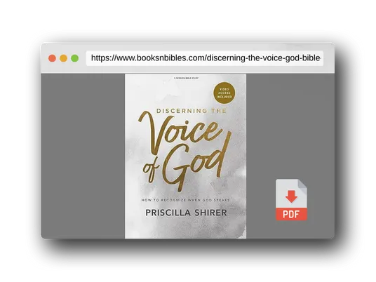 PDF Preview of the book Discerning the Voice of God - Bible Study Book with Video Access