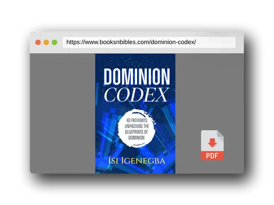 PDF Preview of the book Dominion Codex