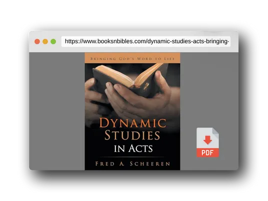 PDF Preview of the book Dynamic Studies in Acts: Bringing God's Word to Life