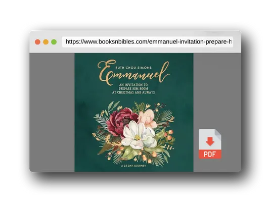 PDF Preview of the book Emmanuel: An Invitation to Prepare Him Room at Christmas and Always