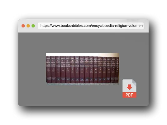 PDF Preview of the book Encyclopedia of Religion: 16 Volume Set