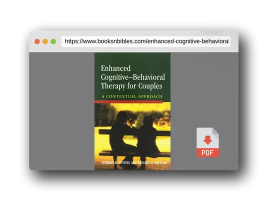 PDF Preview of the book Enhanced Cognitive-Behavioral Therapy for Couples: A Contextual Approach