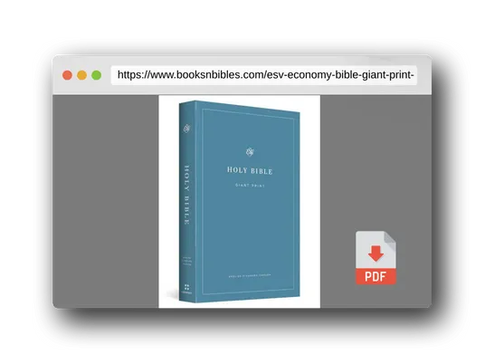 PDF Preview of the book ESV Economy Bible, Giant Print (Paperback)