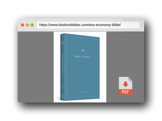 PDF Preview of the book ESV Economy Bible
