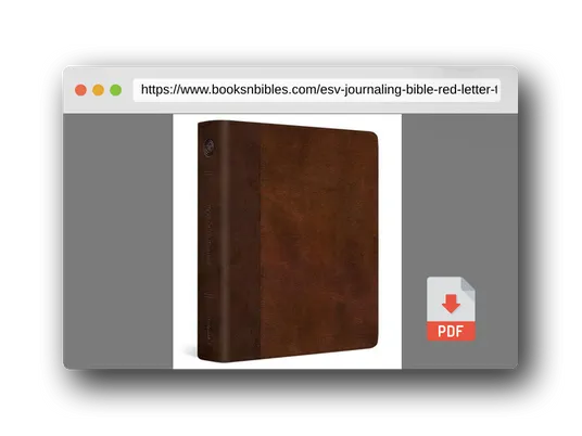 PDF Preview of the book ESV Journaling Bible, Red Letter (TruTone, Brown/Tan, Timeless Design)