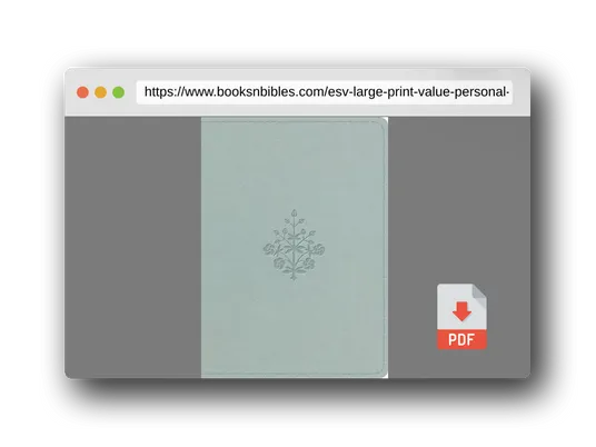 PDF Preview of the book ESV Large Print Value Personal Size Bible, Red Letter (TruTone, River Stone, Branch Design)