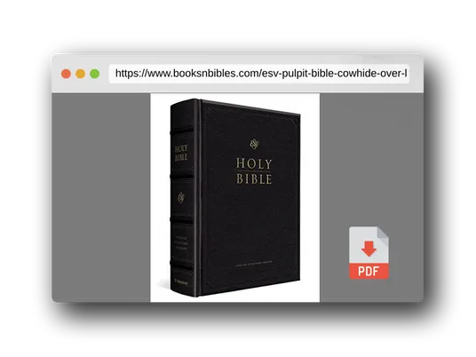 PDF Preview of the book ESV Pulpit Bible (Cowhide over Board, Black)